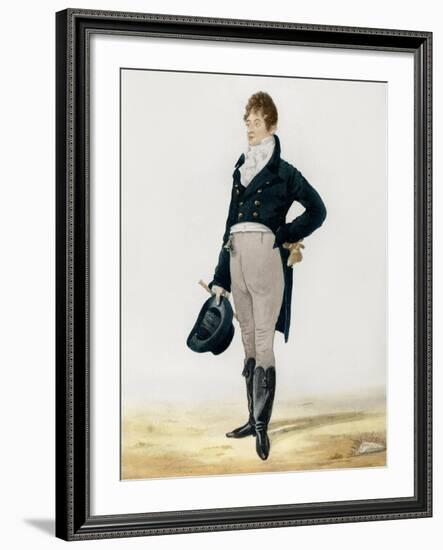 Portrait of George Beau Brummell-Robert Dighton-Framed Giclee Print