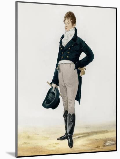 Portrait of George Beau Brummell-Robert Dighton-Mounted Giclee Print