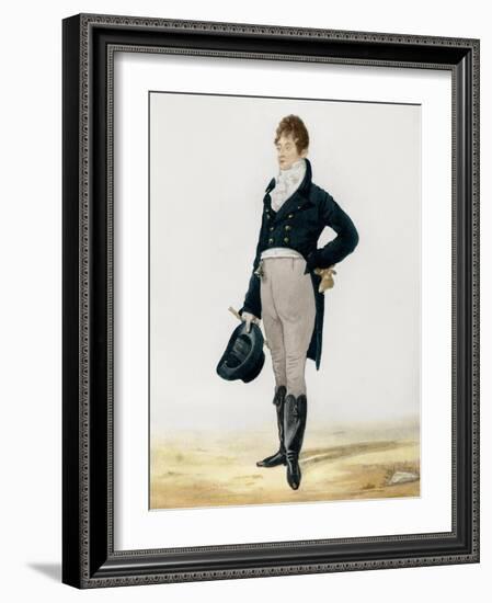 Portrait of George Beau Brummell-Robert Dighton-Framed Giclee Print