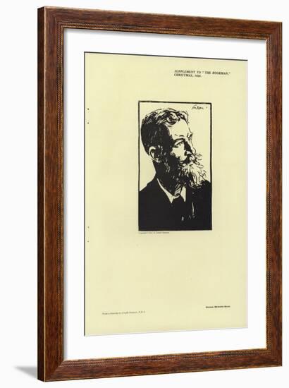 Portrait of George Bernard Shaw-Joseph Simpson-Framed Giclee Print