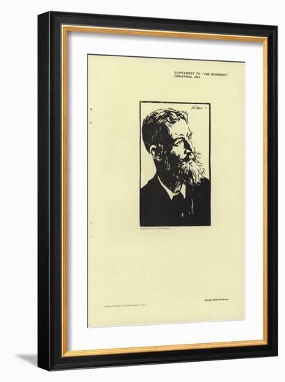 Portrait of George Bernard Shaw-Joseph Simpson-Framed Giclee Print