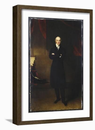 Portrait of George Canning, Full Length, Wearing a Black Coat in an Interior with His Arms Folded-Thomas Lawrence-Framed Giclee Print