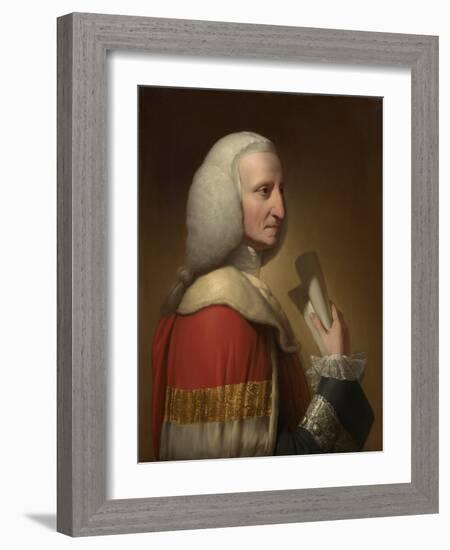 Portrait of George, First Lord Lyttelton, C.1772 (Oil on Canvas)-Benjamin West-Framed Giclee Print