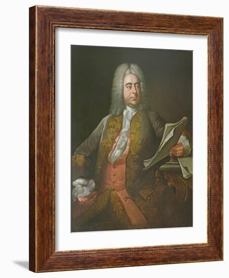 Portrait of George Frederick Handel-Thomas Hudson-Framed Giclee Print