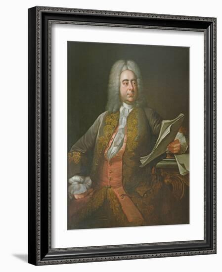 Portrait of George Frederick Handel-Thomas Hudson-Framed Giclee Print