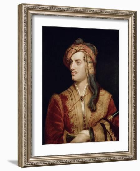 Portrait of George Gordon 6th Baron Byron of Rochdale in Albanian Dress, 1813-Thomas Phillips-Framed Giclee Print