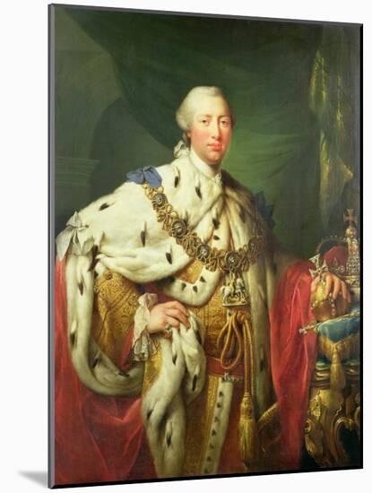 Portrait of George III (1738-1820) in His Coronation Robes, C.1760-Allan Ramsay-Mounted Giclee Print