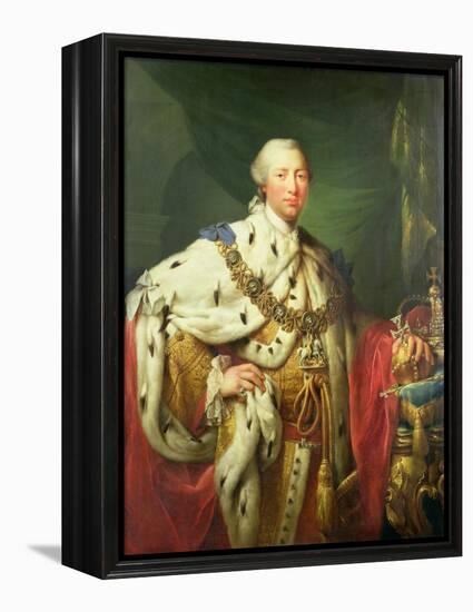 Portrait of George III (1738-1820) in His Coronation Robes, C.1760-Allan Ramsay-Framed Premier Image Canvas