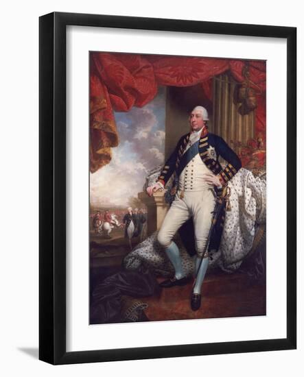 Portrait of George III, 1790-Mather Brown-Framed Giclee Print