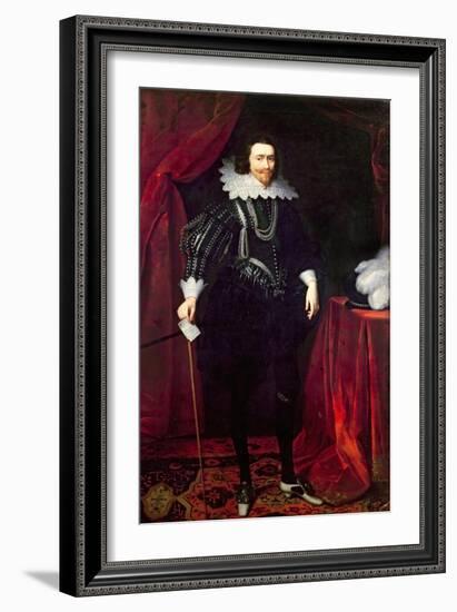 Portrait of George Villiers, 1st Duke of Buckingham-Daniel Mytens-Framed Giclee Print