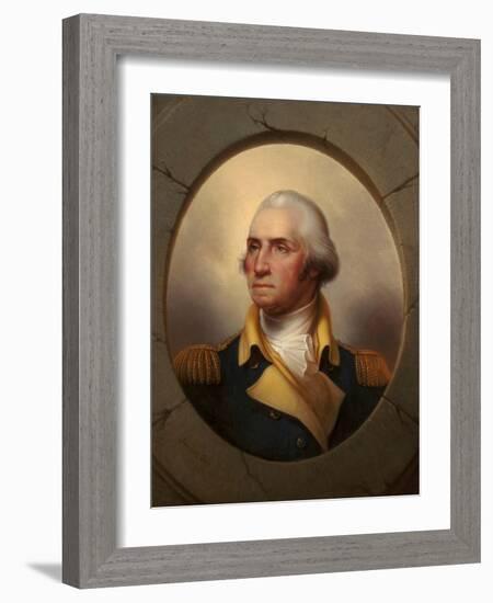 Portrait of George Washington (1732-1799), by Peale, Rembrandt (1778-1860). Oil on Canvas, Ca 1856.-Rembrandt Peale-Framed Giclee Print