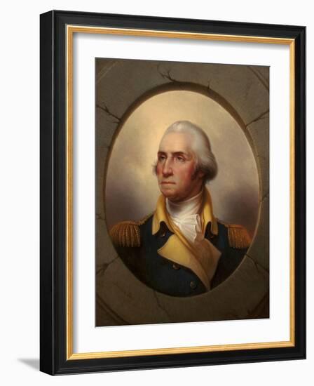 Portrait of George Washington (1732-1799), by Peale, Rembrandt (1778-1860). Oil on Canvas, Ca 1856.-Rembrandt Peale-Framed Giclee Print