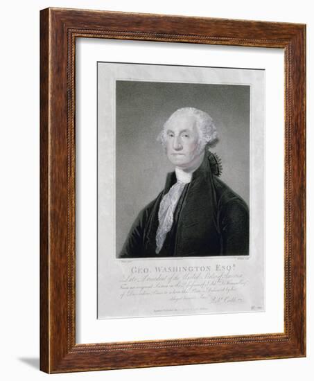 Portrait of George Washington, 1798-William Nutter-Framed Giclee Print