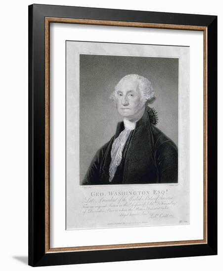 Portrait of George Washington, 1798-William Nutter-Framed Giclee Print
