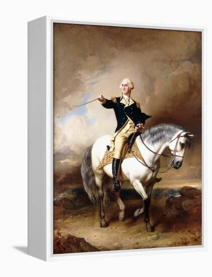 Portrait of George Washington Taking the Salute at Trenton-John Faed-Framed Premier Image Canvas