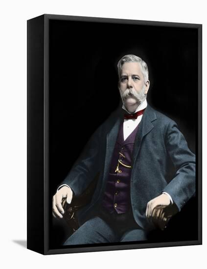 Portrait of George Westinghouse (1846-1914) American inventor and industrialist-American Photographer-Framed Premier Image Canvas