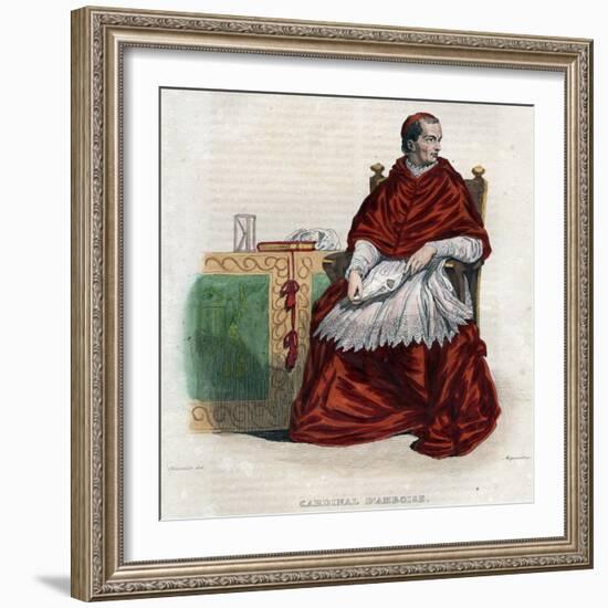 Portrait of Georges d'Amboise (1460-1510), French cardinal and minister of state-French School-Framed Giclee Print