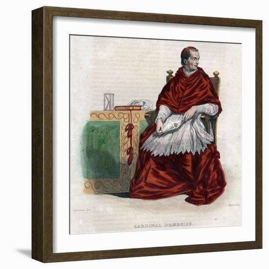 Portrait of Georges d'Amboise (1460-1510), French cardinal and minister of state-French School-Framed Giclee Print