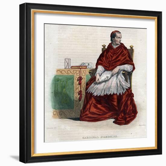 Portrait of Georges d'Amboise (1460-1510), French cardinal and minister of state-French School-Framed Giclee Print