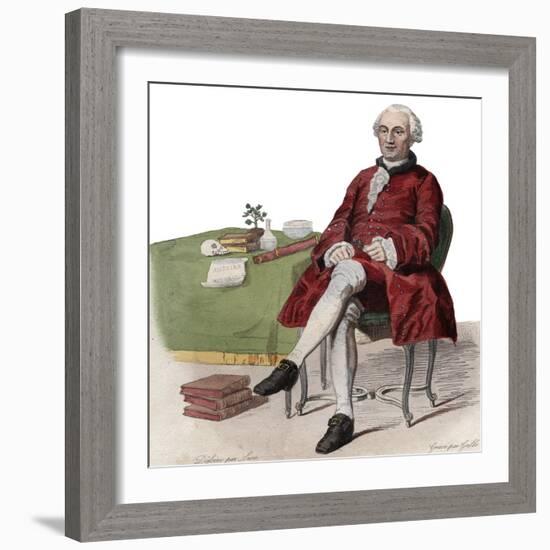 Portrait of Georges Louis Leclerc, Comte de Buffon (1707-1788), French naturalist-French School-Framed Giclee Print