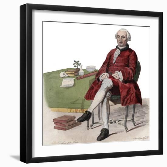 Portrait of Georges Louis Leclerc, Comte de Buffon (1707-1788), French naturalist-French School-Framed Giclee Print