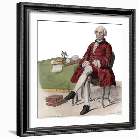 Portrait of Georges Louis Leclerc, Comte de Buffon (1707-1788), French naturalist-French School-Framed Giclee Print