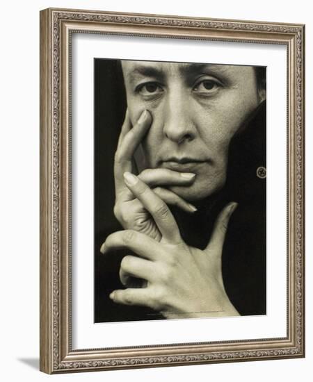 Portrait of Georgia O'Keeffe, 1918-Alfred Stieglitz-Framed Art Print