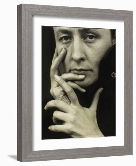 Portrait of Georgia O'Keeffe, 1918-Alfred Stieglitz-Framed Art Print