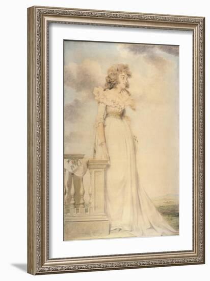 Portrait of Georgiana, Duchess of Devonshire-John Downman-Framed Giclee Print