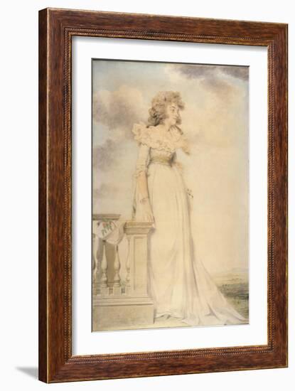 Portrait of Georgiana, Duchess of Devonshire-John Downman-Framed Giclee Print