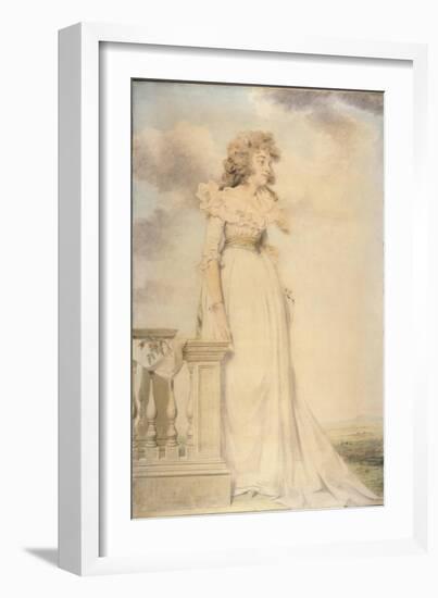 Portrait of Georgiana, Duchess of Devonshire-John Downman-Framed Giclee Print