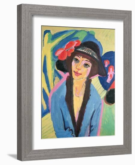 Portrait of Gerda-Ernst Ludwig Kirchner-Framed Giclee Print