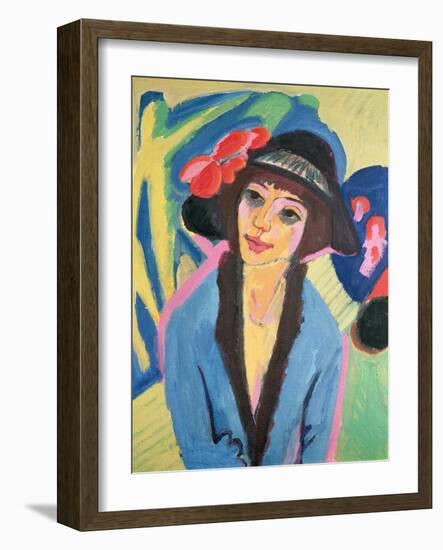 Portrait of Gerda-Ernst Ludwig Kirchner-Framed Giclee Print