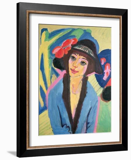 Portrait of Gerda-Ernst Ludwig Kirchner-Framed Giclee Print