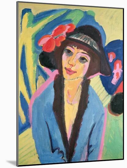 Portrait of Gerda-Ernst Ludwig Kirchner-Mounted Giclee Print