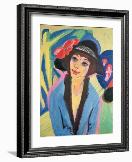 Portrait of Gerda-Ernst Ludwig Kirchner-Framed Giclee Print