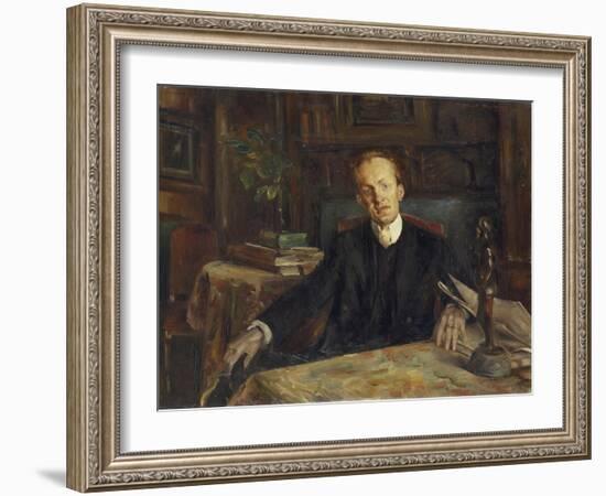 Portrait of Gerhart Hauptmann, 1900-Lovis Corinth-Framed Giclee Print