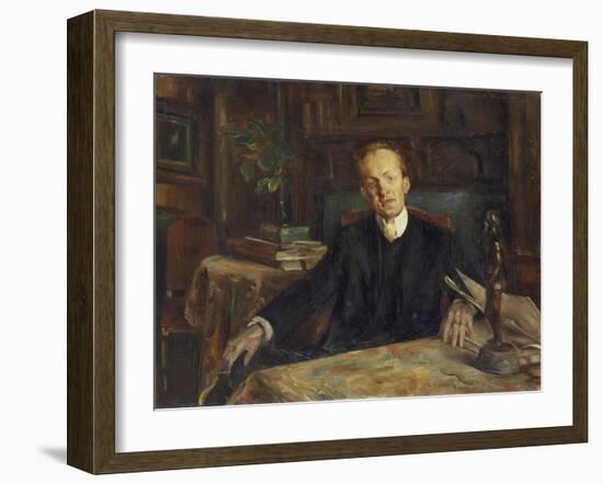 Portrait of Gerhart Hauptmann, 1900-Lovis Corinth-Framed Giclee Print