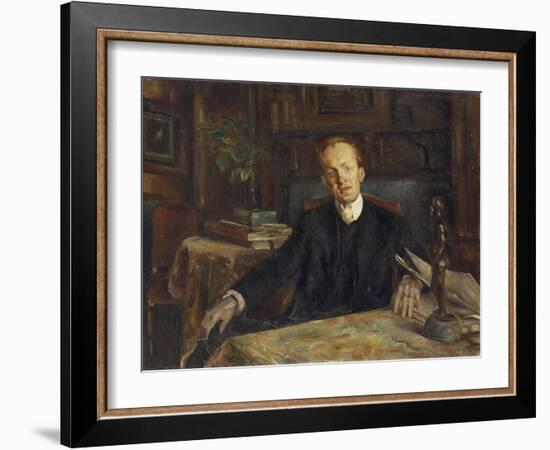 Portrait of Gerhart Hauptmann, 1900-Lovis Corinth-Framed Giclee Print