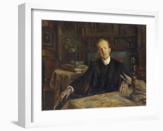 Portrait of Gerhart Hauptmann, 1900-Lovis Corinth-Framed Giclee Print