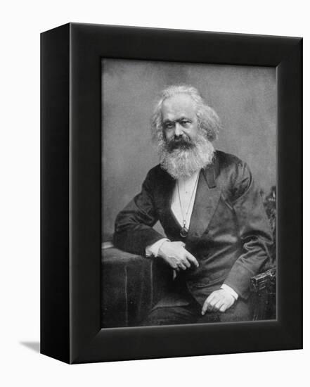 Portrait of German-Born Political Economist and Socialist Karl Marx, 1818-1883-null-Framed Premier Image Canvas