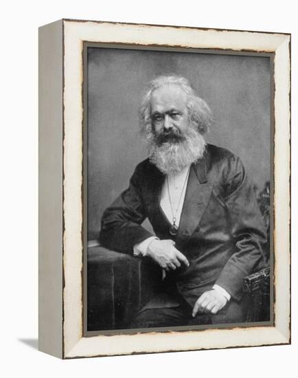 Portrait of German-Born Political Economist and Socialist Karl Marx, 1818-1883-null-Framed Premier Image Canvas