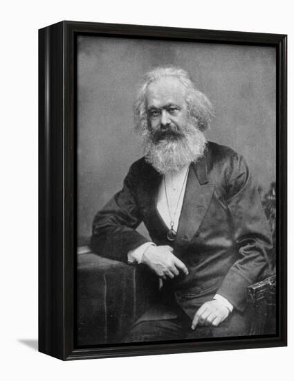 Portrait of German-Born Political Economist and Socialist Karl Marx, 1818-1883-null-Framed Premier Image Canvas