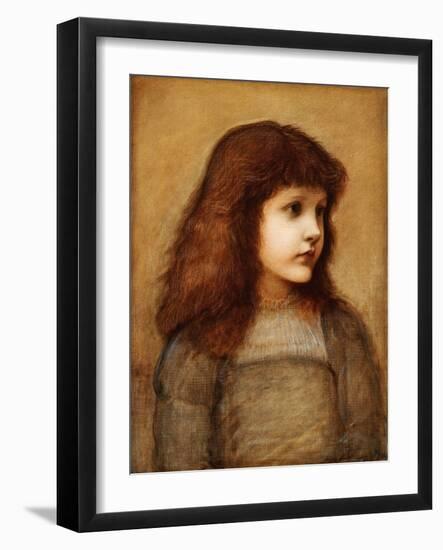 Portrait of Gertie Lewis, Half-Length-Edward Burne-Jones-Framed Giclee Print