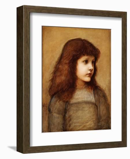 Portrait of Gertie Lewis, Half-Length-Edward Burne-Jones-Framed Giclee Print