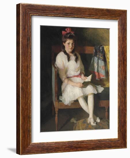 Portrait of Gertrude Russell, 1915-Frank Weston Benson-Framed Premium Giclee Print