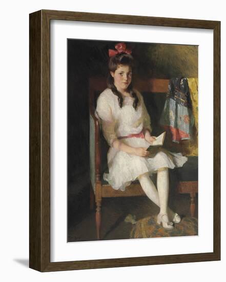 Portrait of Gertrude Russell, 1915-Frank Weston Benson-Framed Premium Giclee Print