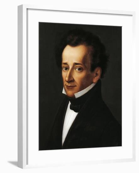 Portrait of Giacomo Leopardi-null-Framed Giclee Print