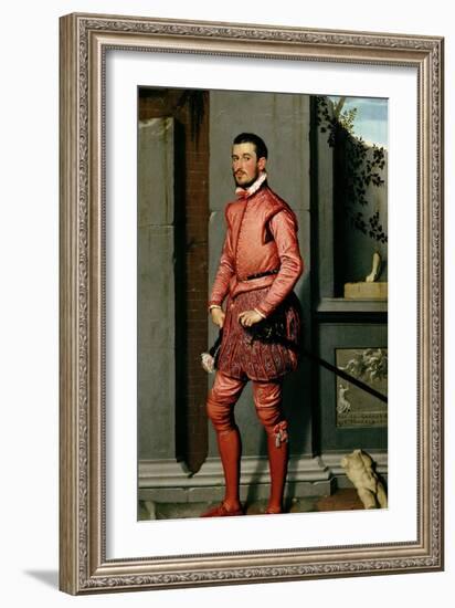 Portrait of Gian Gerolamo Grumelli, Italian Statesman and Noble, 1560-Giovanni Battista Moroni-Framed Giclee Print