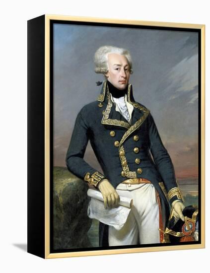 Portrait of Gilbert Motier, Marquis De La Fayette (Lafayette) by Joseph-Desire Court-null-Framed Premier Image Canvas